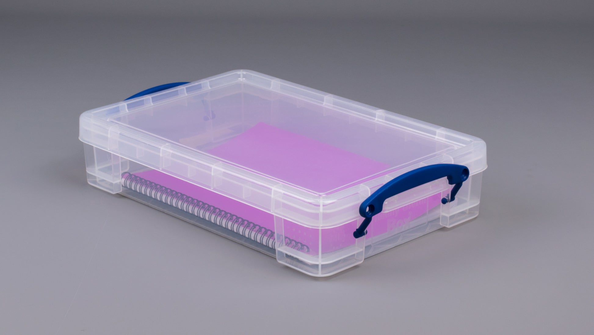 Really Useful Boxes Really Useful Box Aufbewahrungsbox 4 l – stapelbar, 255 × 88 × 395 mm, transparent, Kunststoff