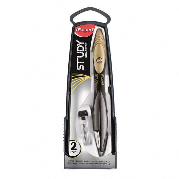 Maped Study Collector Zirkel-Set – 20er Display, inkl. Minendose, Ersatzmine, farbig sortiert