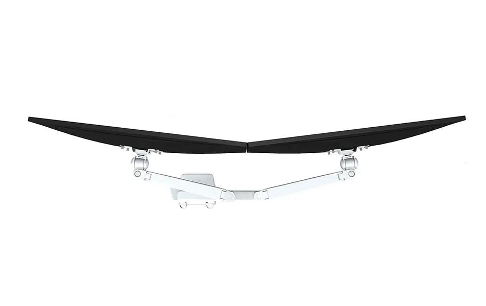 Neomounts Monitorarm, Tischklemme, Tischdurchführung, bis 32", höhenverstellbar, Gasfeder, Weiss