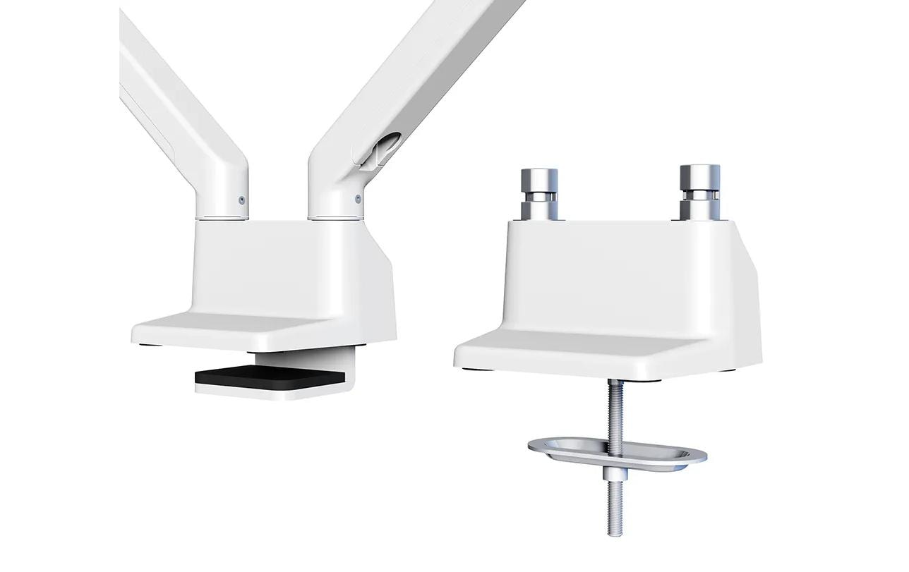 Neomounts Monitorarm, Tischklemme, Tischdurchführung, bis 32", höhenverstellbar, Gasfeder, Weiss