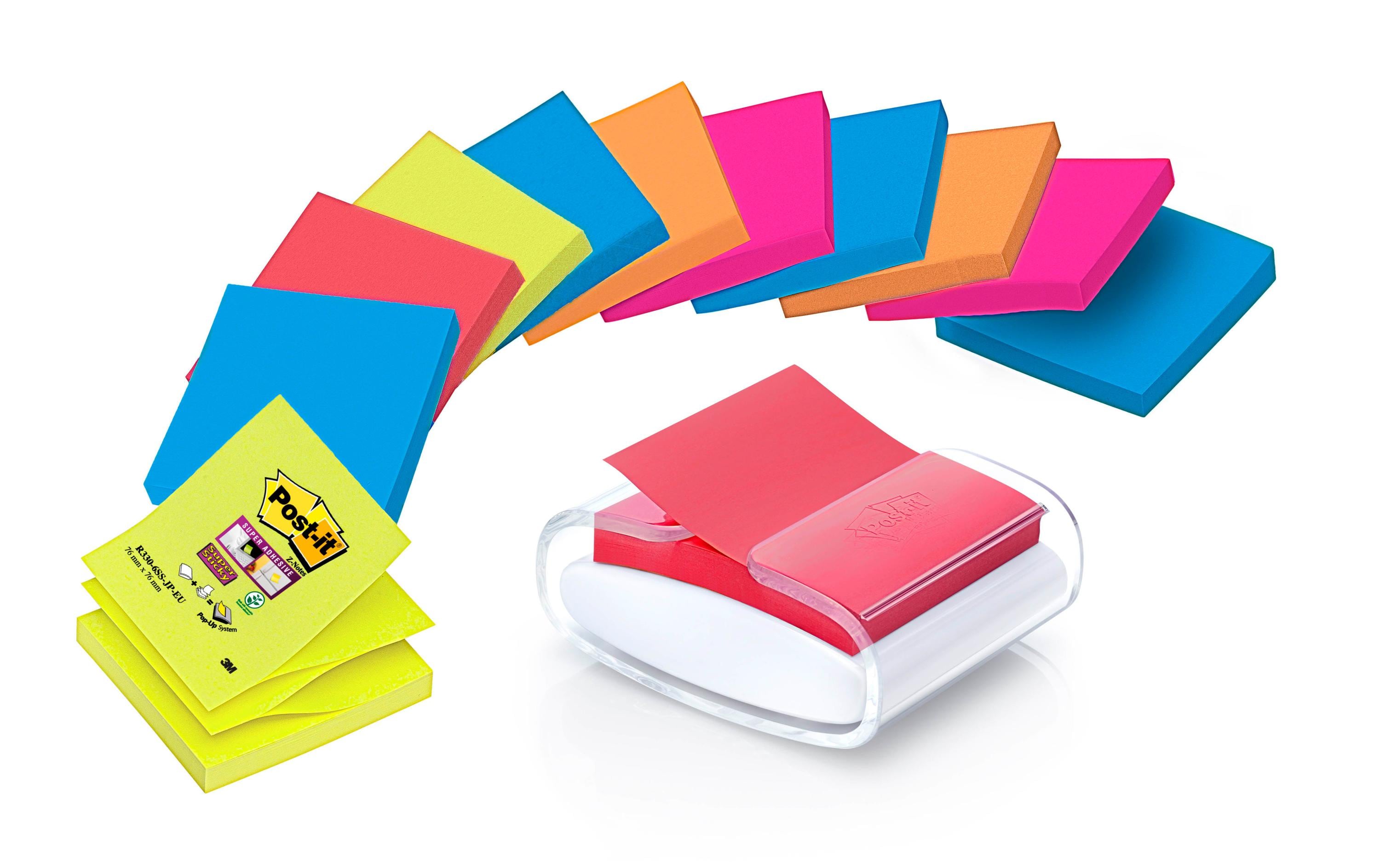 Post-It Spender – Kunststoff, weiss, 76 × 76 mm