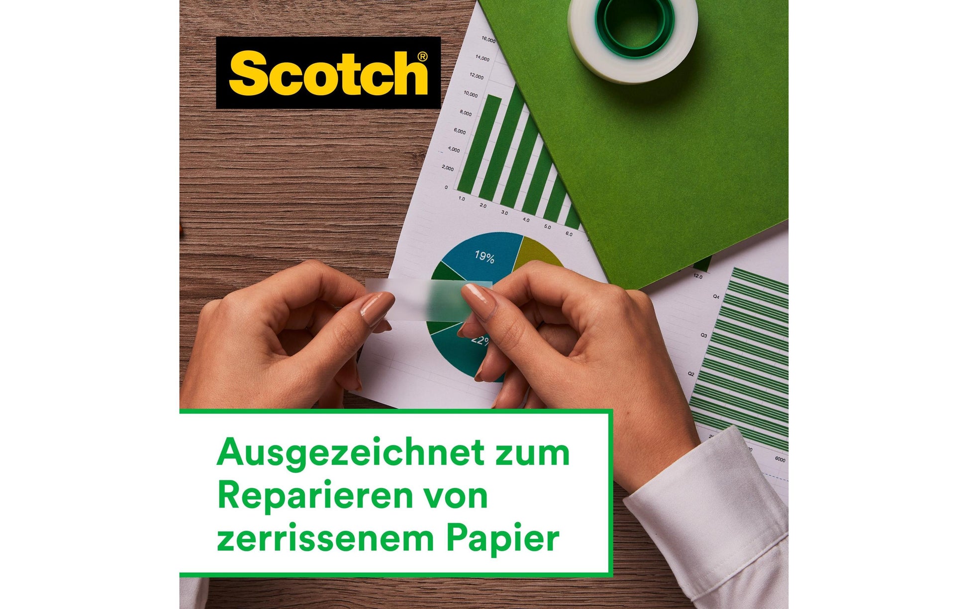 Scotch Magic Klebefilm matt/unsichtbar – 19 mm × 33 m, transparent, Acryl, wiederablösbar, 24 Rollen