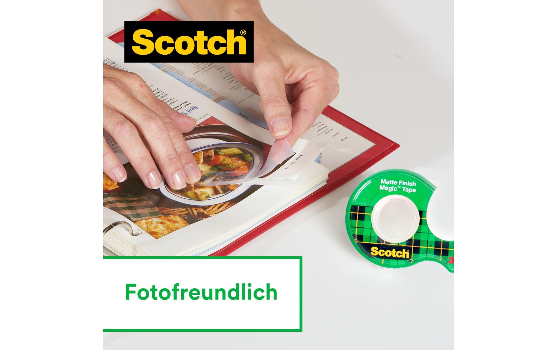 Scotch Magic Klebefilm matt/unsichtbar – 19 mm × 33 m, transparent, Acryl, wiederablösbar, 24 Rollen