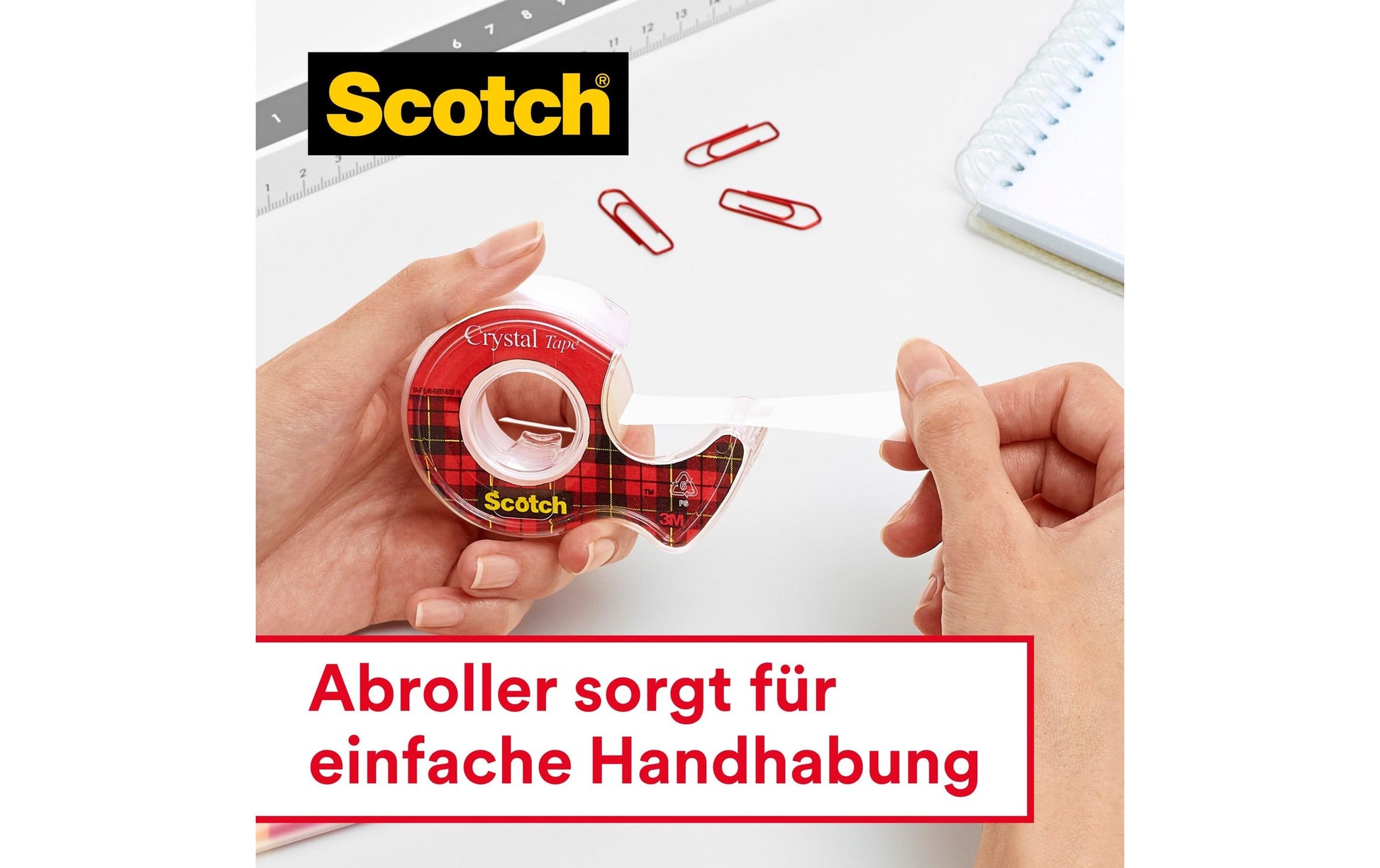 Scotch Klebeband Crystal – 19 mm × 33 m, 14 Rollen