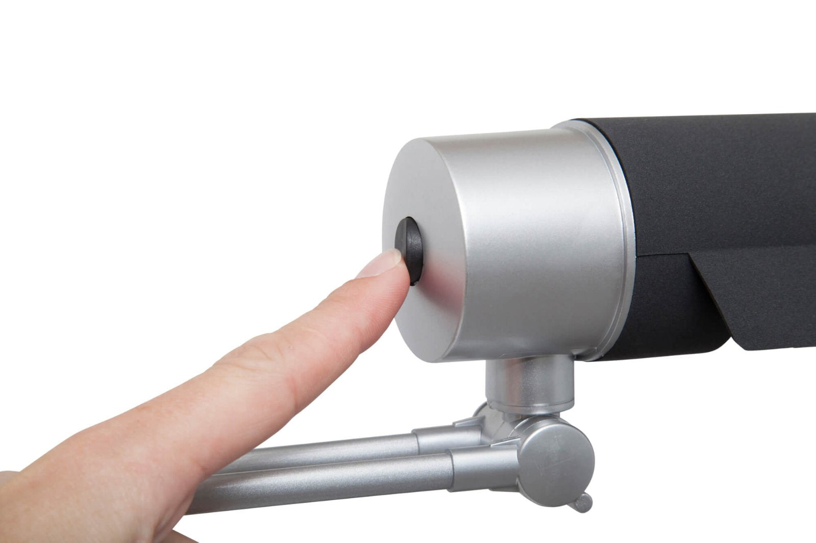 MAUL Tischleuchte Energiesparlampe E27 – Klemmfuss, drehbar & neigbar – 3’000 K – 1’160 lm 12 W – Silber