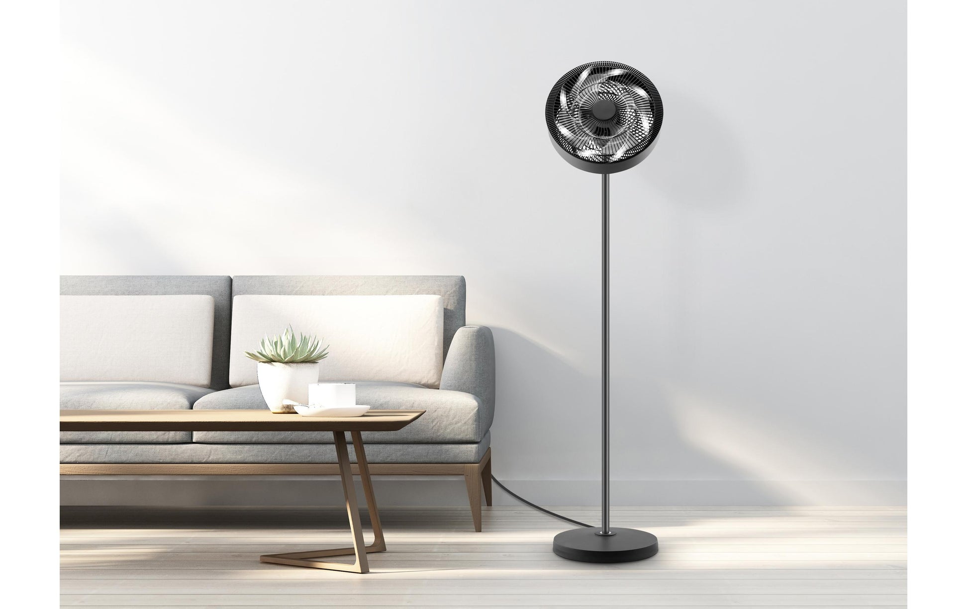 Trisa Standventilator Ambiance – 35 cm, 9 Stufen, oszillierend, Timer, Fernbedienung, 15 W, 58,4 dB(A)