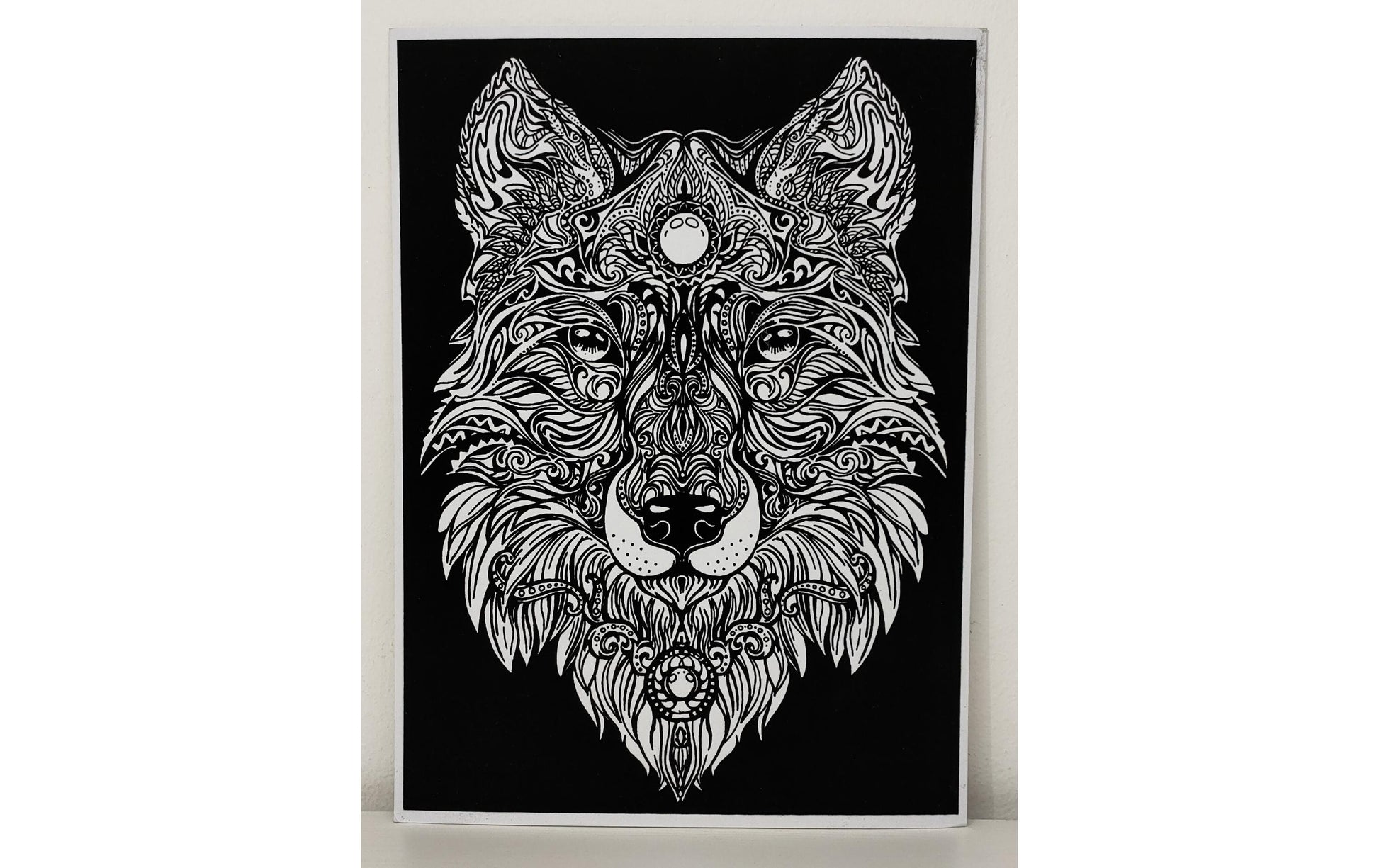 Tataruga Samtbild Malkarton, Karton, 21 × 29,7 cm, Schwarz