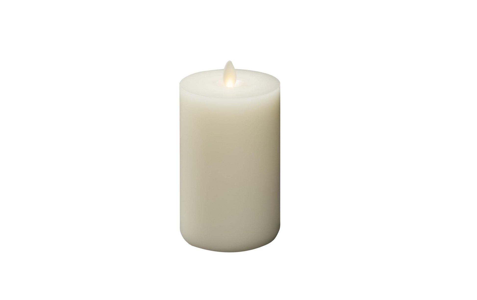 Konstsmide LED Echtwachskerze – 16 Stk., Ø 8 × 15 cm, 0,06 W, warmweiss, dimmbar, beige, Timer