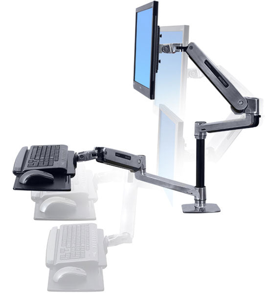 Ergotron WorkFit-LX – Monitorarm, bis 42", 3,2–11,3 kg, höhenverstellbar, neigbar, schwenkbar, drehbar