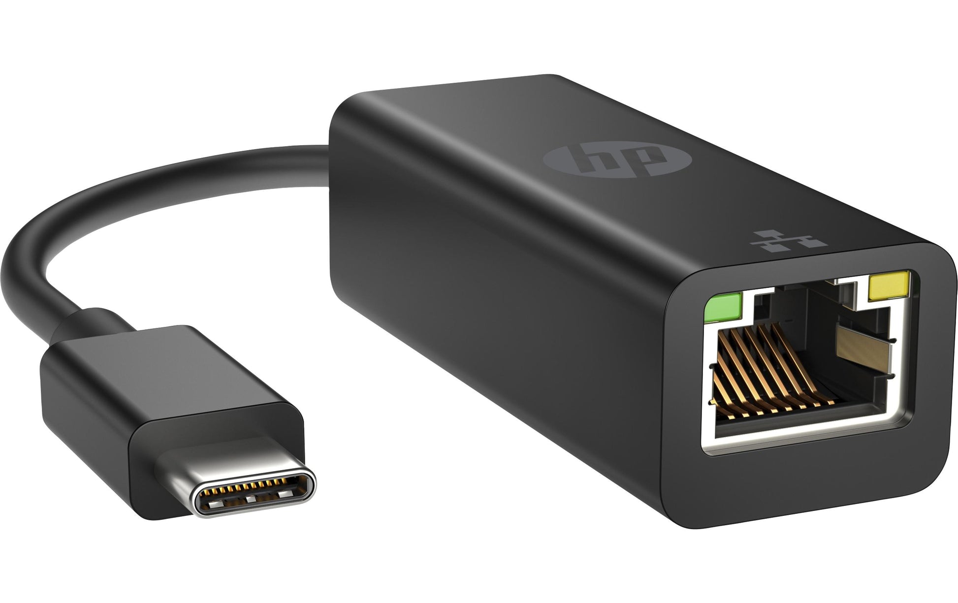 HP G2 Netzwerkadapter USB-C zu RJ-45 – 1× RJ-45, 0,1 m Kabellänge, für Windows 10/11 – Schwarz