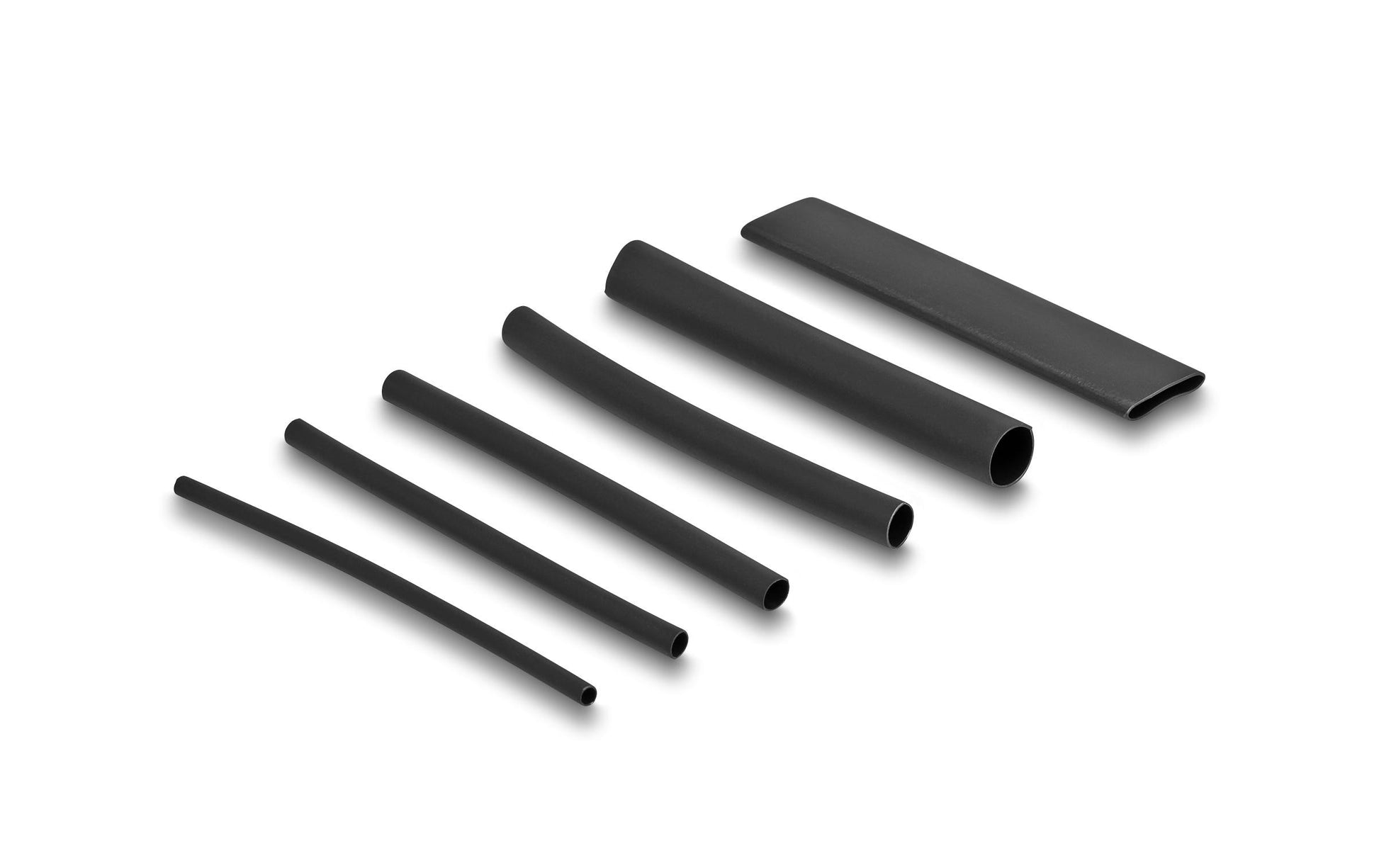 DeLOCK Schrumpfschlauch-Set, 122 Stk., Ø 6,4 mm × 9,5 cm – schwarz