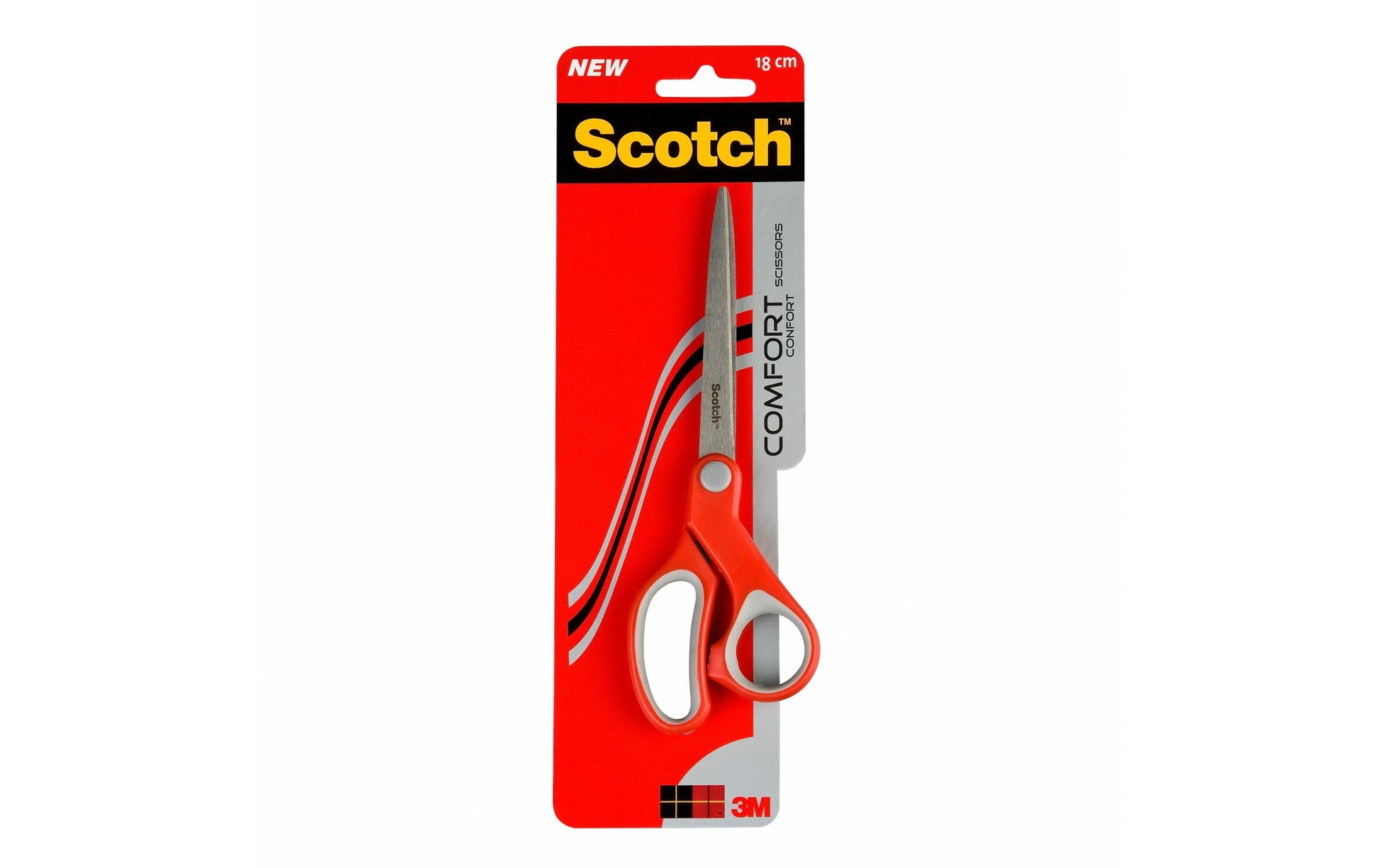 Scotch Universalschere – 20,0 cm, Edelstahl, für Rechts- und Linkshänder, spitz, Kunststoff, rot