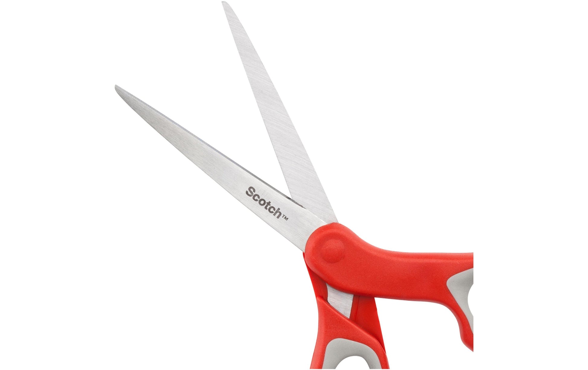 Scotch Universalschere – 18 cm, Edelstahl, für Rechts- und Linkshänder, abgerundet, Kunststoff, Rot