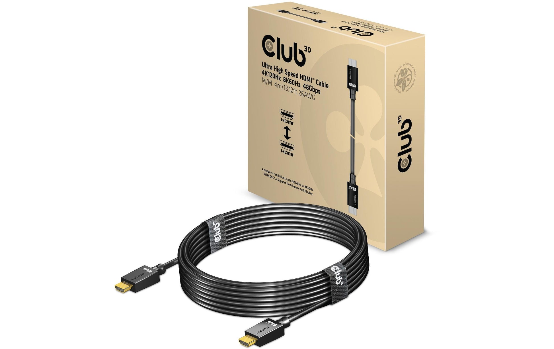 CLUB3D Club 3D HDMI Kabel (A–A, M–M) HDMI 2.1 8K 60 Hz – 4 m