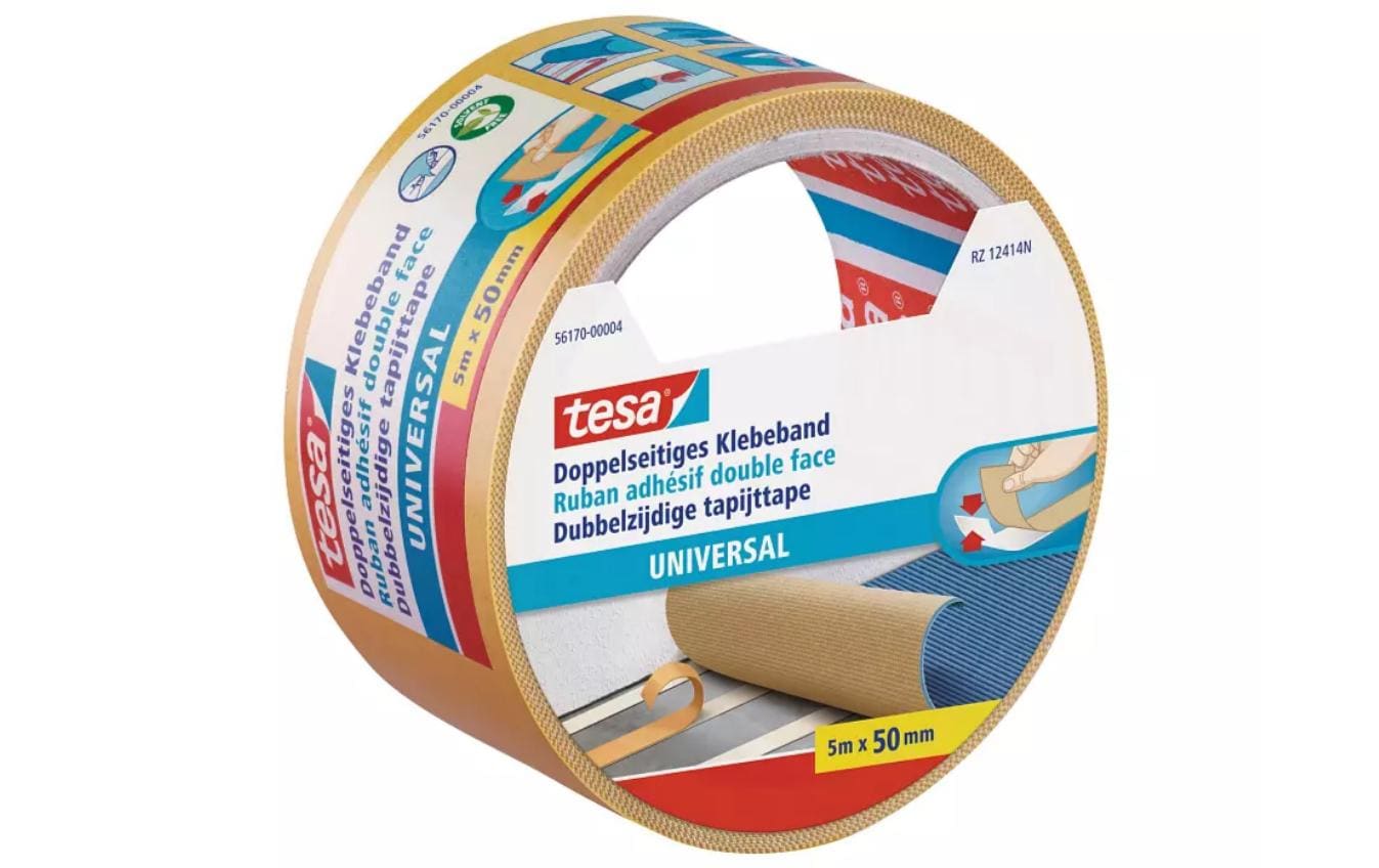 TESA Montageband 50 mm x 5 m, für Glas/Metall/Kunststoff, weiss, Innen
