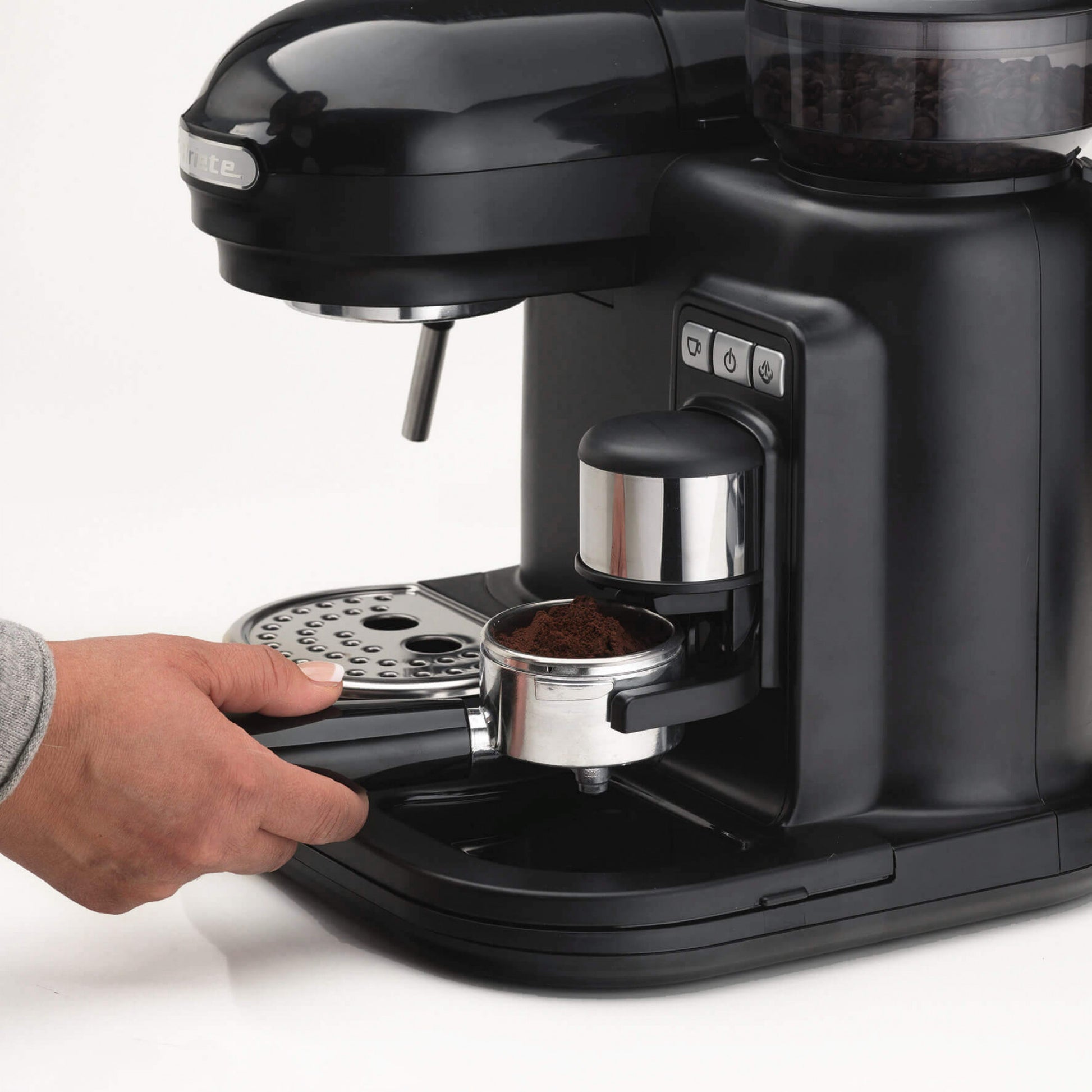 Ariete Espressomaschine ARI-1318-MOD-BK – 0,8 l Wassertank, 15 bar, 1080 W – Schwarz