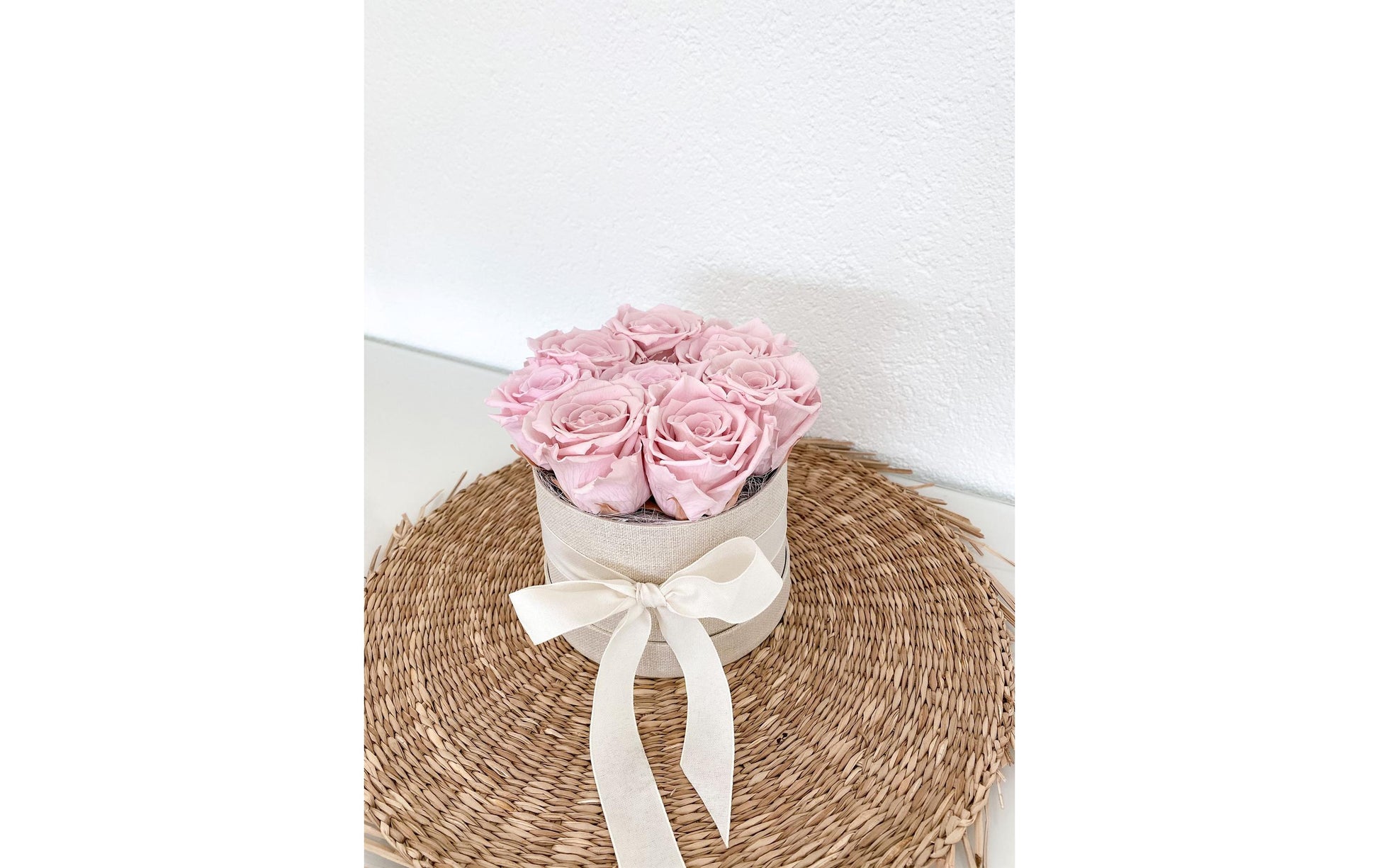 Soli Collection Trockenblumen Rosenbox – Rosa – 16 cm – 1 Stück