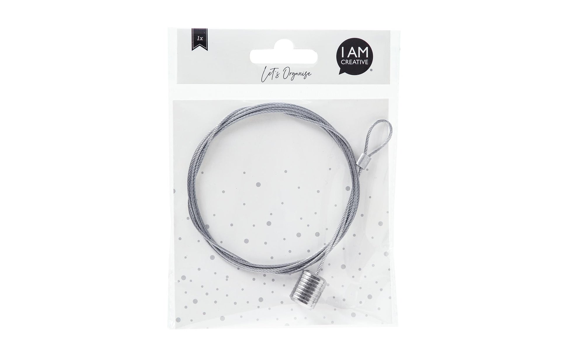 I am Creative Fotoseil – 1,5 m – mit Gewicht – Metall, Silber