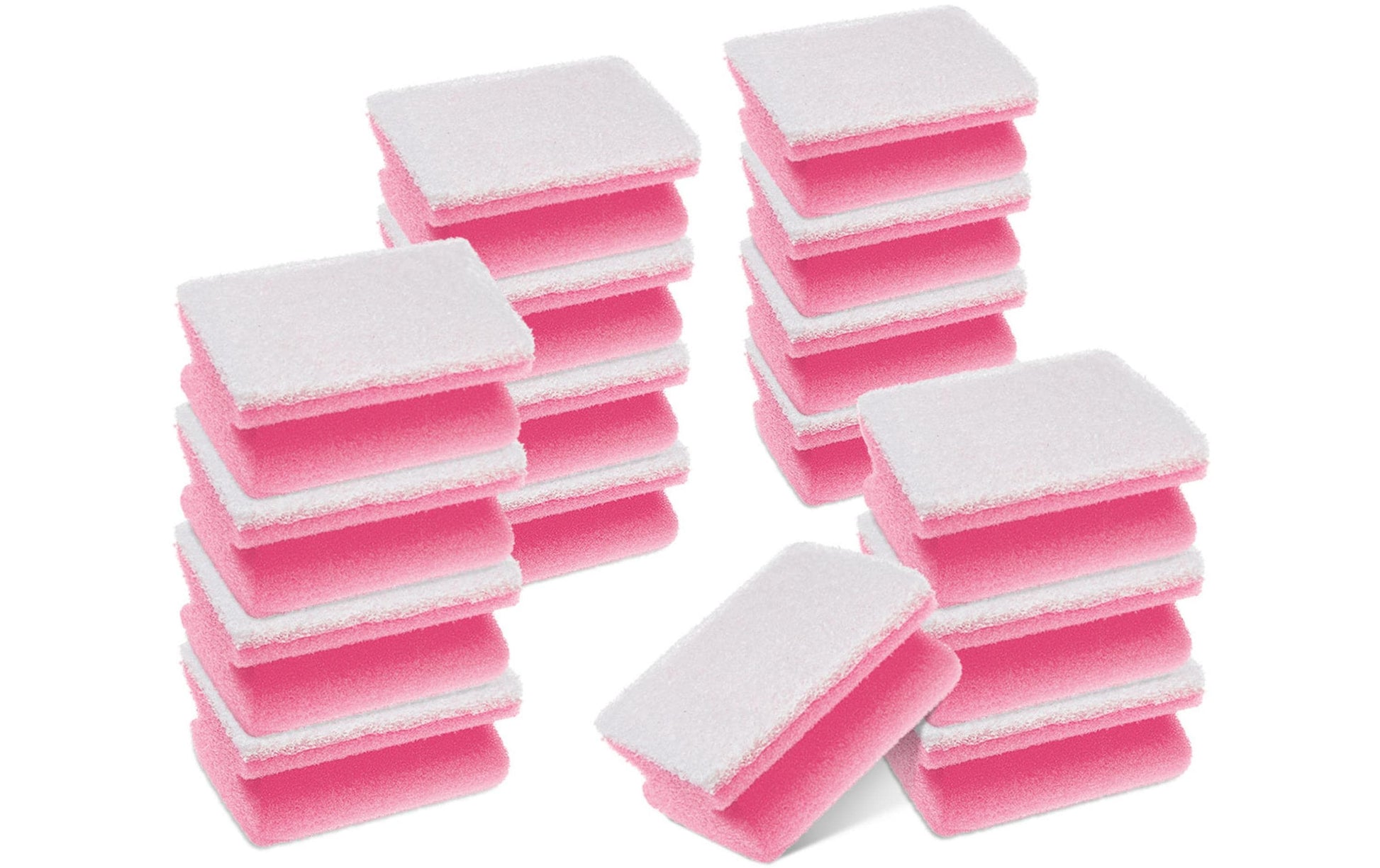 Scotch-Brite Universalschwamm – Schaumstoff, 37,3 × 15,8 × 10 cm, rosa, für Glas, 16 Stk.