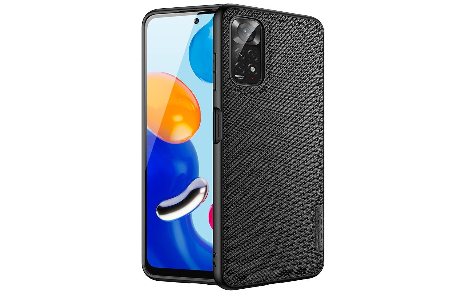 nevox StyleShell Nylo Backcover – für Xiaomi Redmi Note 11/11s, Nylon+PC+TPU, Schwarz