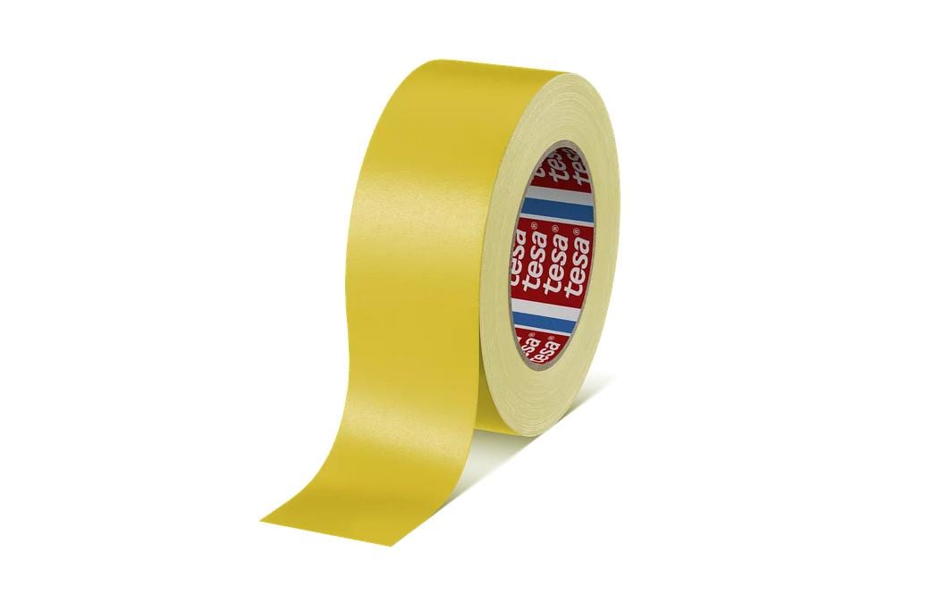 tesa Gewebeband 4651 Premium – 50 mm × 50 m, gelb, stark