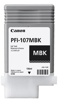 Canon Tintenpatrone PFI-107MBK, schwarz, 130 ml – für Tintenstrahldrucker und Multifunktionsgeräte