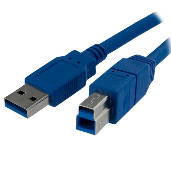 StarTech.com USB-A auf USB-B Kabel – USB 3.2 Gen 1 (5 Gbit/s) – 1 m – PVC-Mantel, Blau