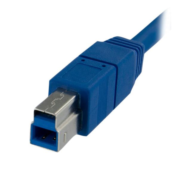 StarTech.com USB-A auf USB-B Kabel – USB 3.2 Gen 1 (5 Gbit/s) – 1 m – PVC-Mantel, Blau