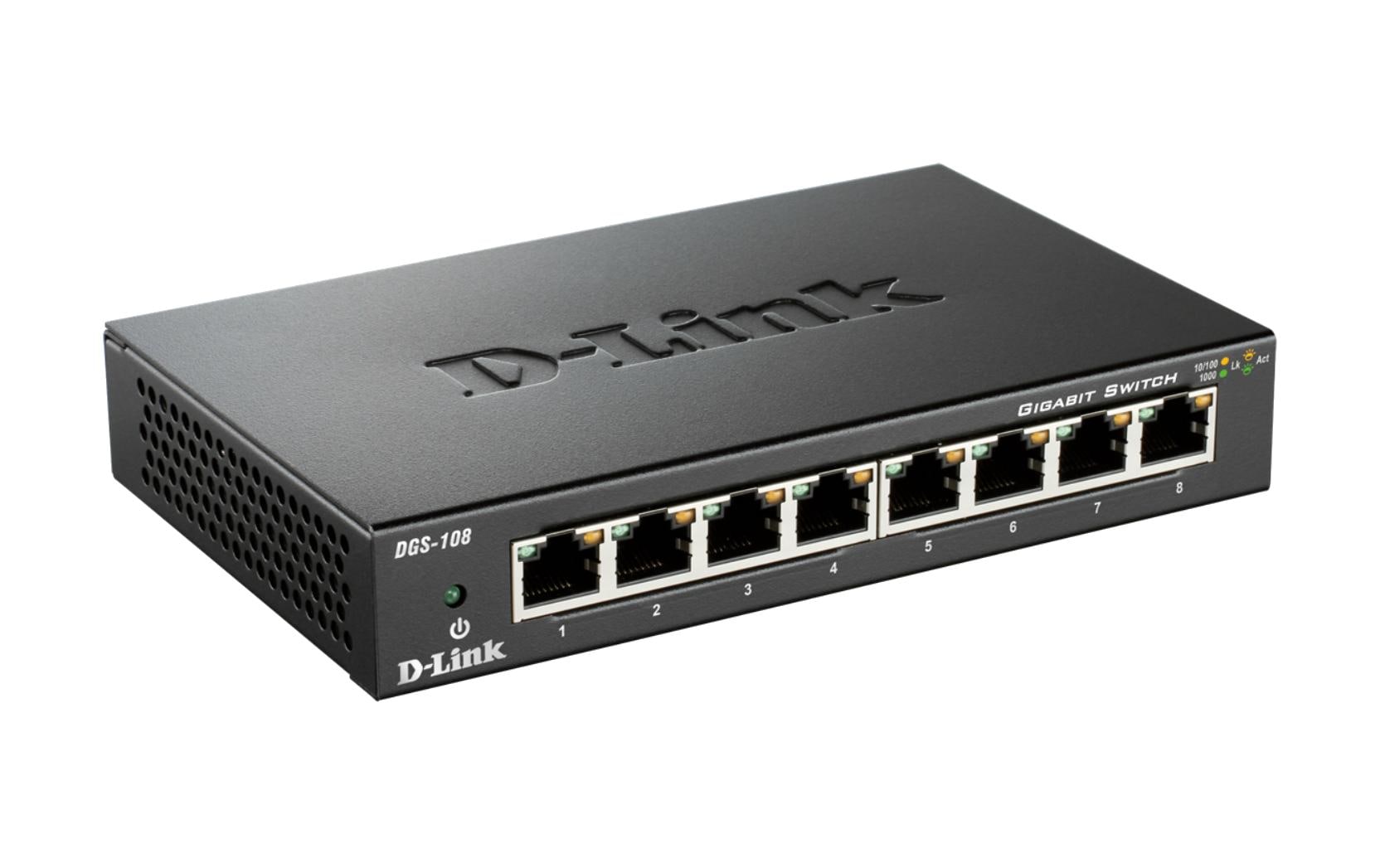 D-Link DGS-108/E – Unmanaged Switch – 8× 1G, Desktop