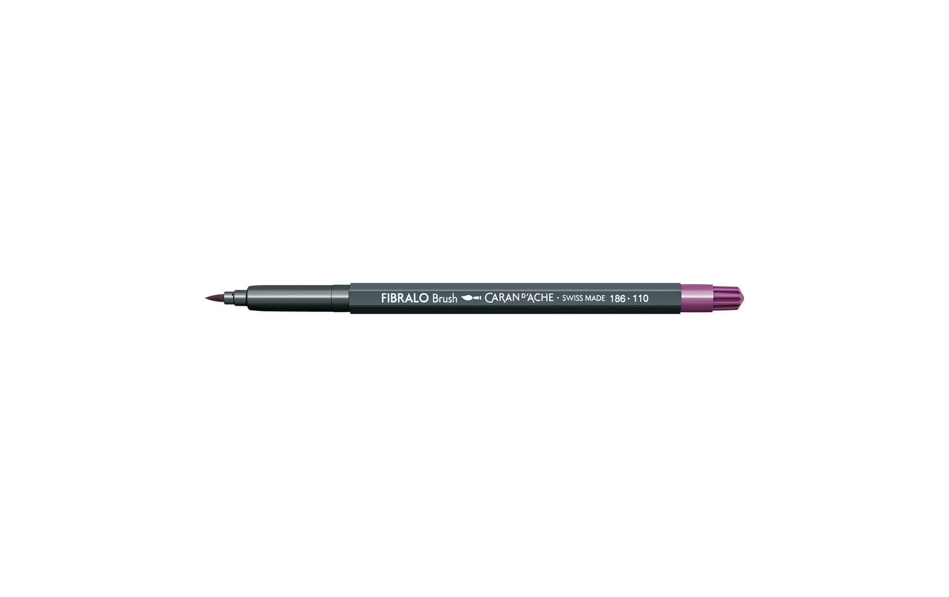 Caran d-Ache Caran d'Ache Fibralo Pinselstift – Pinselspitze, 0,5–5 mm, wasservermalbar, Lila