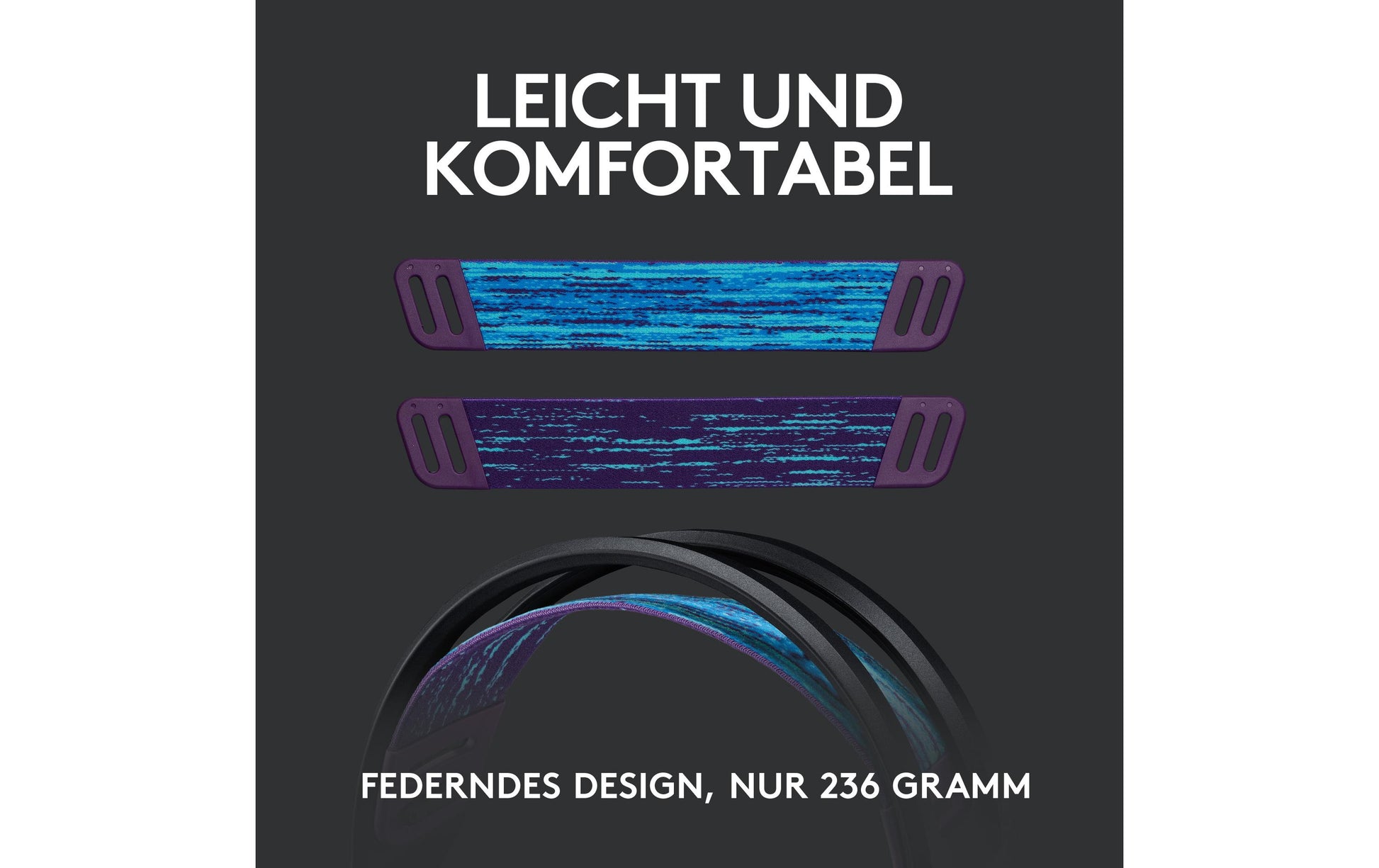 Logitech G G535 Gaming-Headset – Over-Ear, Stereo, BT, mit USB-A-Dongle, Schwarz