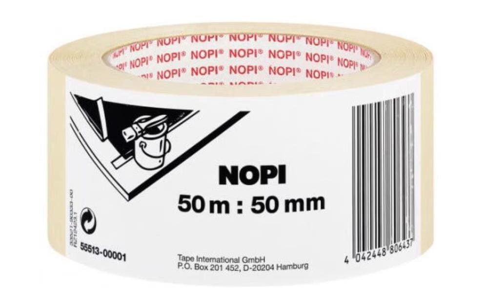 TESA Malerband, beige – 50 mm × 50 m, innen, temperaturbeständig bis 60 °C