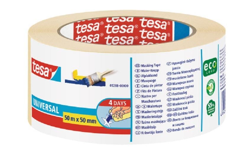 TESA Malerband, beige – 50 mm × 50 m, innen