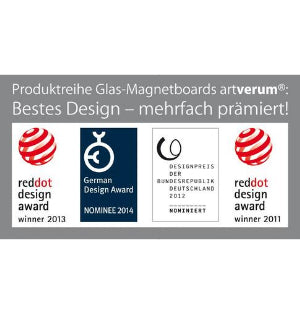Sigel Whiteboard – 12 × 78 cm, Glas, magnetisch, Wandmontage, inkl. Magnetwürfel, Montagesatz