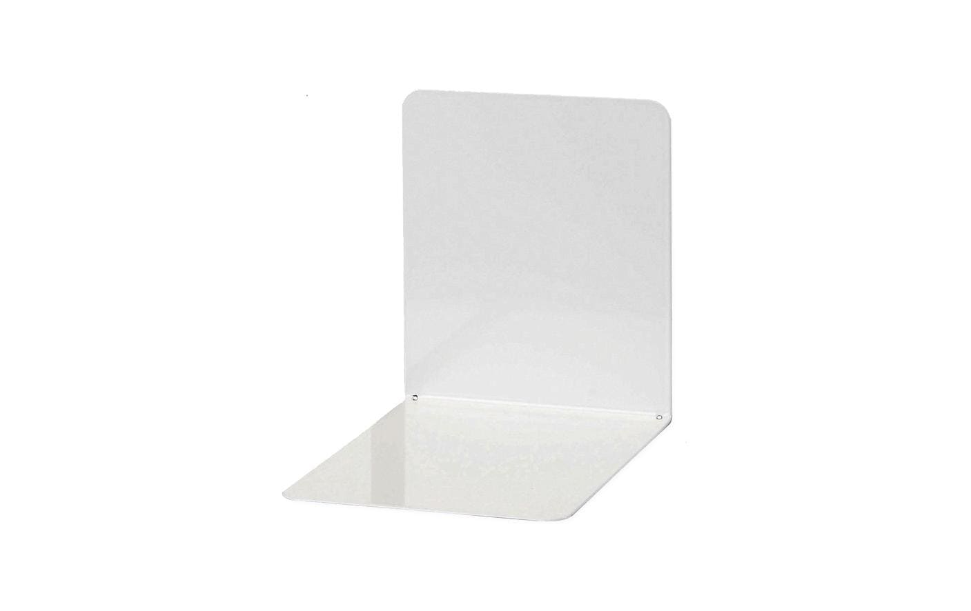 MAUL Buchstützen – weiss – 120 × 140 mm – Stahl, 2 Stück