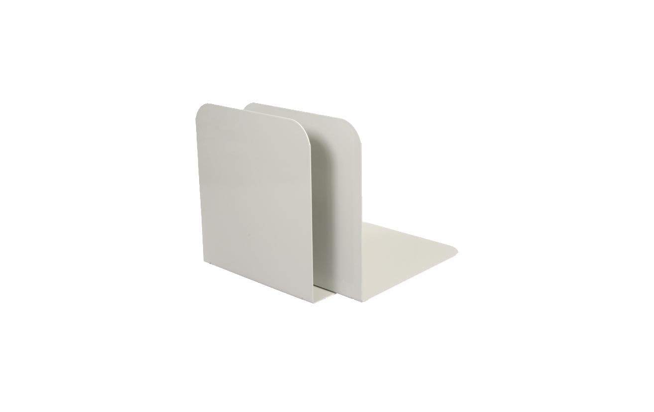 MAUL Buchstützen – grau – 120 × 140 mm – Stahl, 2 Stück
