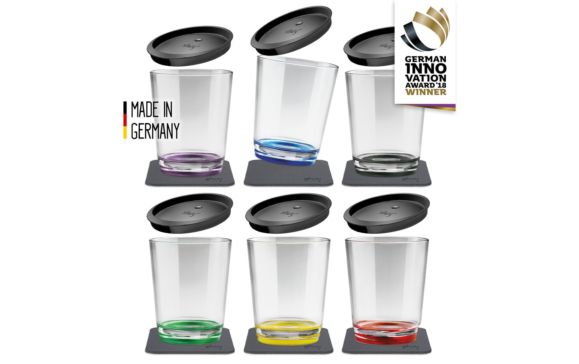 Silwy Becher – Kunststoff, mehrfarbig, 6-teilig