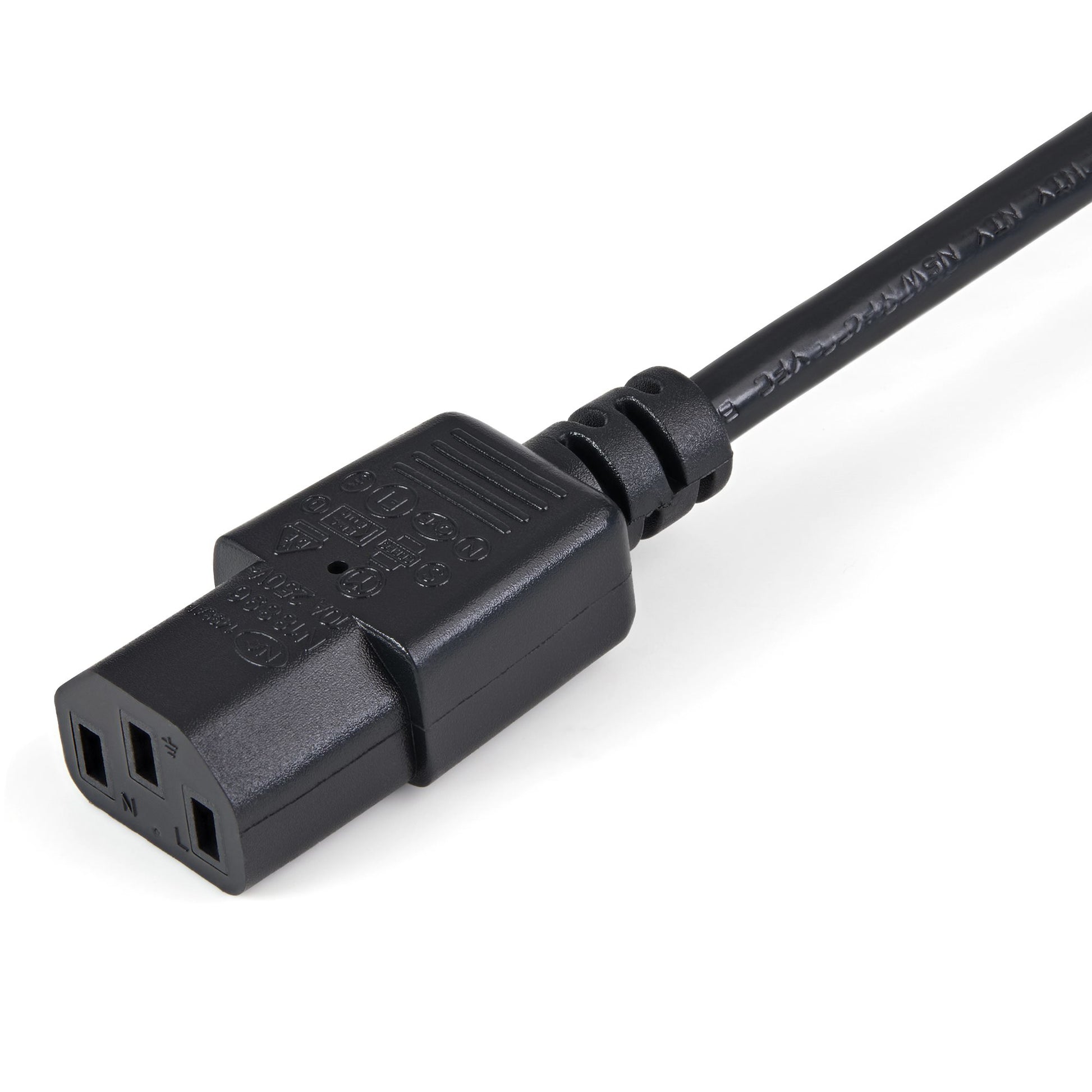 StarTech.com Netzkabel – IEC C14 zu IEC C13, 1 m, 250 V/5 A, schwarz