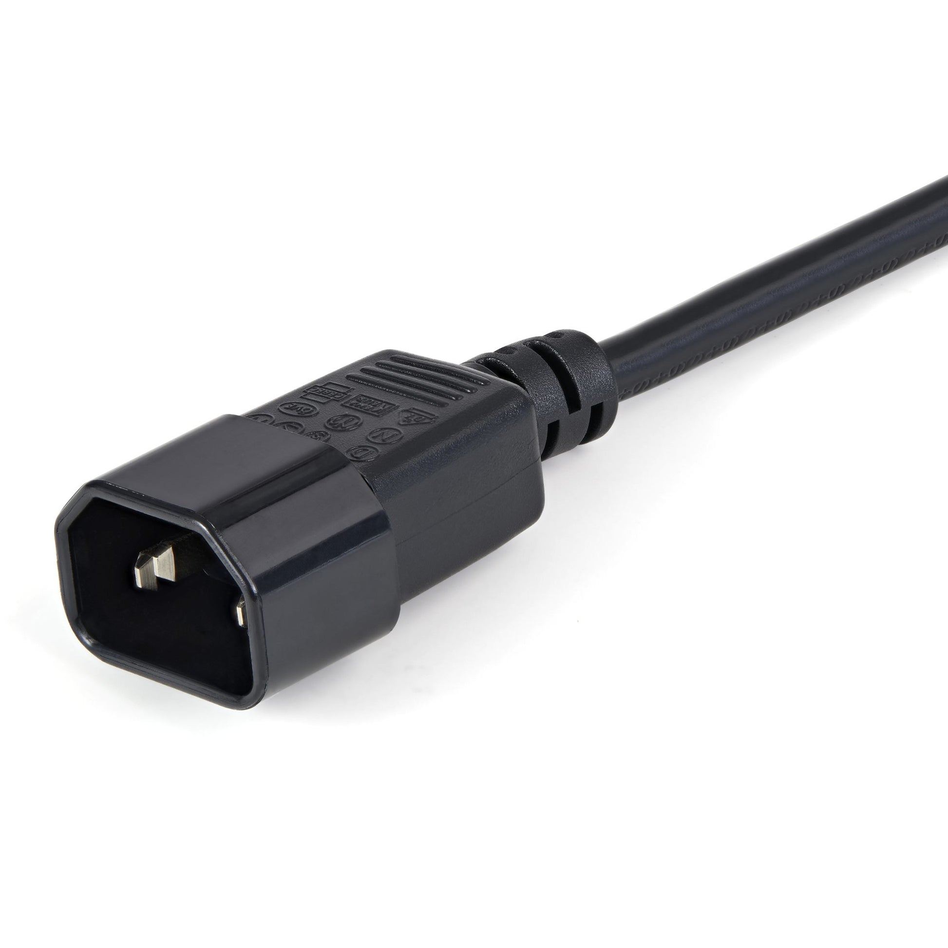 StarTech.com Netzkabel – IEC C14 zu IEC C13, 1 m, 250 V/5 A, schwarz