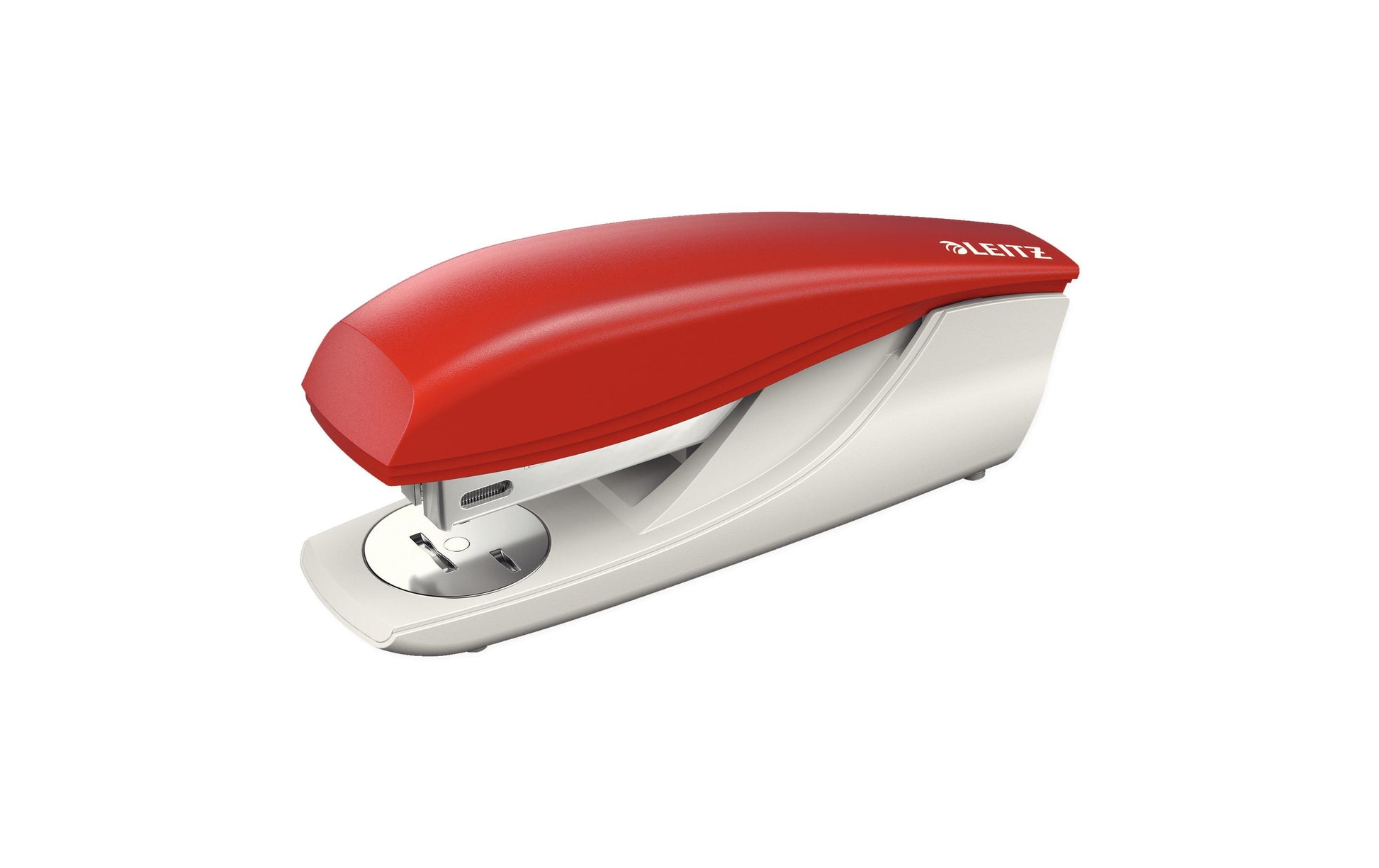 Leitz NeXXt 5500 – Hefter, Oberlade-Mechanik, Integrierter Klammernentferner, Einlegetiefe 38 mm, Rot