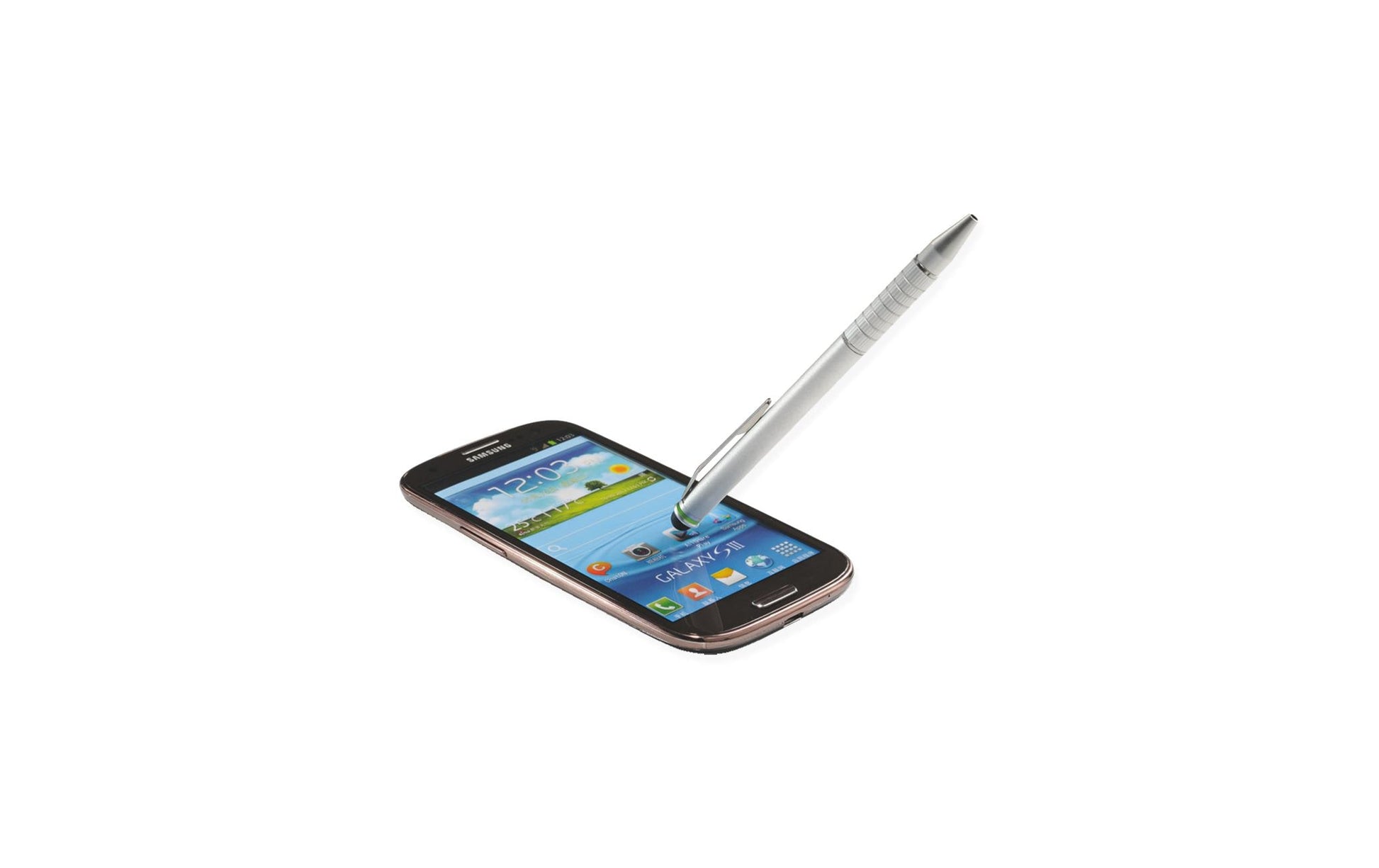 Leitz Eingabestift für Touchscreen-Geräte – 2-in-1 (Kugelschreiber), passiv – Silber