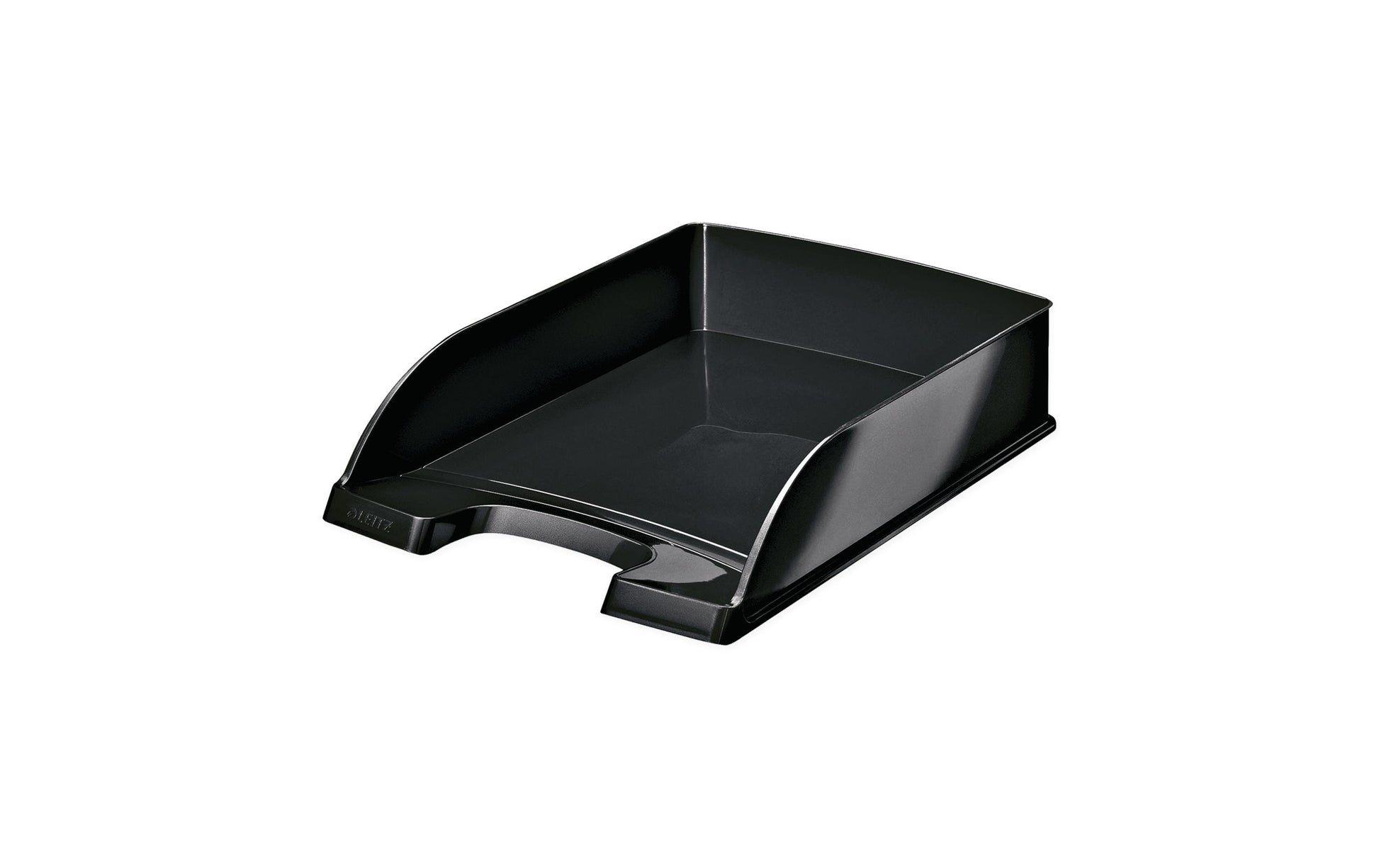 Leitz WOW – Briefkorb für A4, Polystyrol (PS), Schwarz, Hochglänzend, 255 × 70 × 357 mm