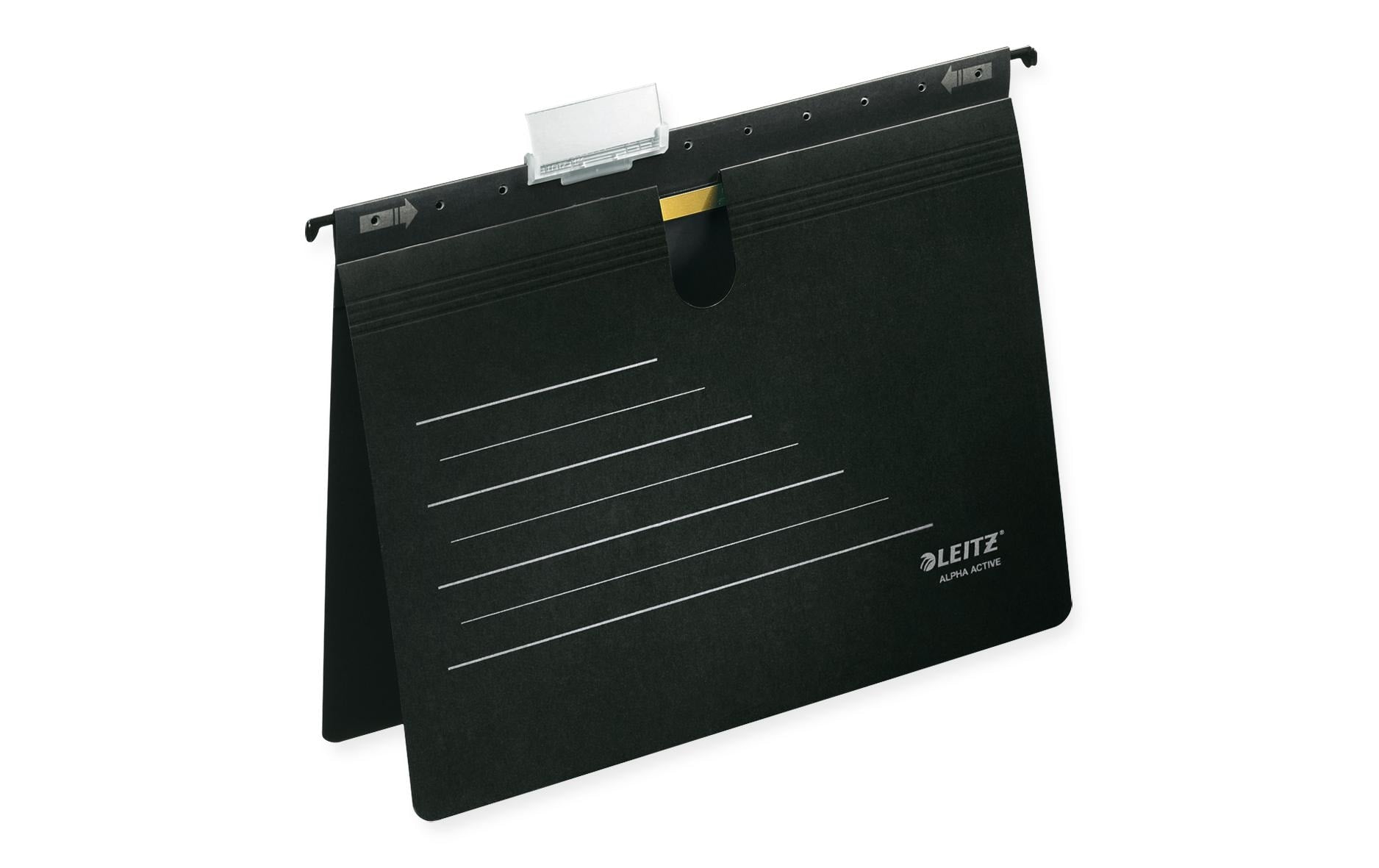 Leitz Alpha Active Hängehefter – für A4, 1-teilig, Schwarz, Karton, 5 Stk.