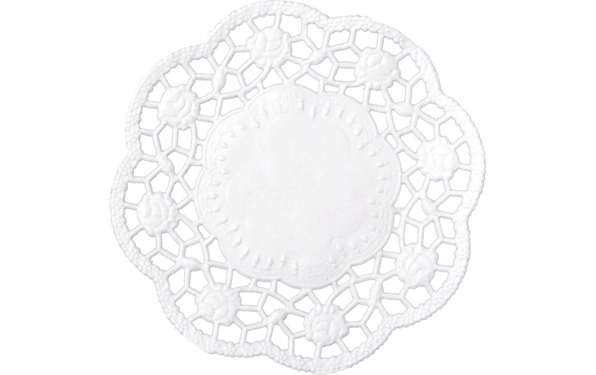 Demmler Tortenspitze, Papier, rund – Ø 9 cm – weiss – 24 Stk.