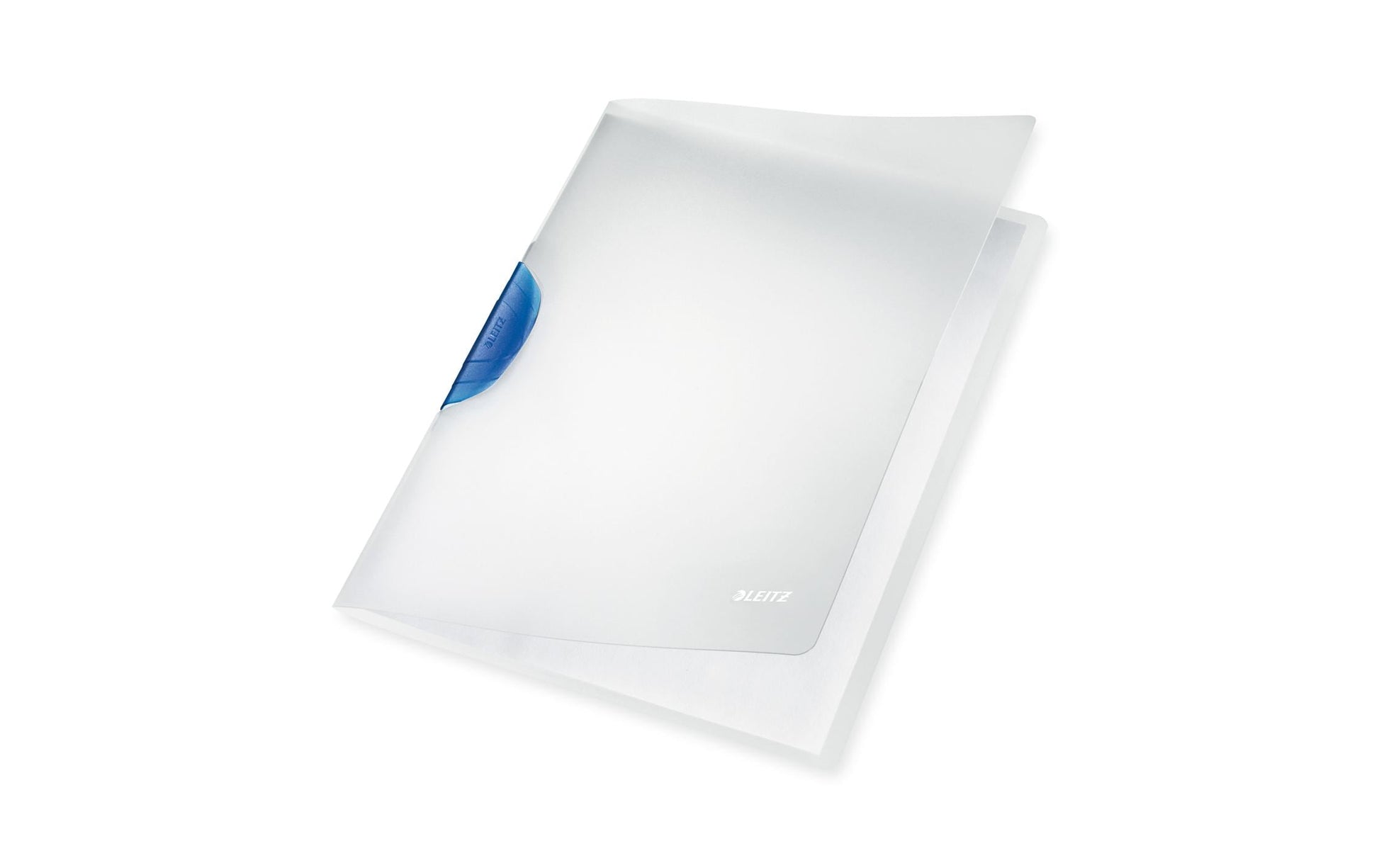 Leitz Schnellhefter für A4, Polypropylen (PP), blau – transparenter Vorderdeckel – bis 30 Blatt