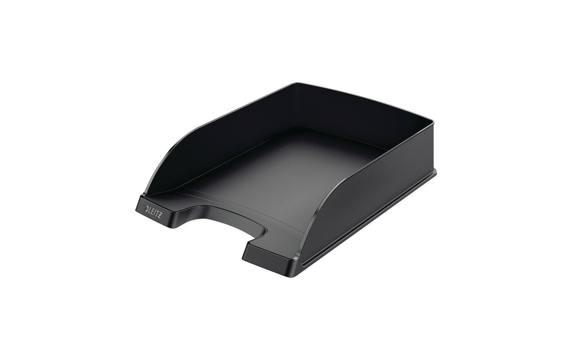 Leitz Briefkorb – mit Griffausschnitt, mit Beschriftungsfeld, matt, schwarz, B 255 × H 70 × T 357 mm