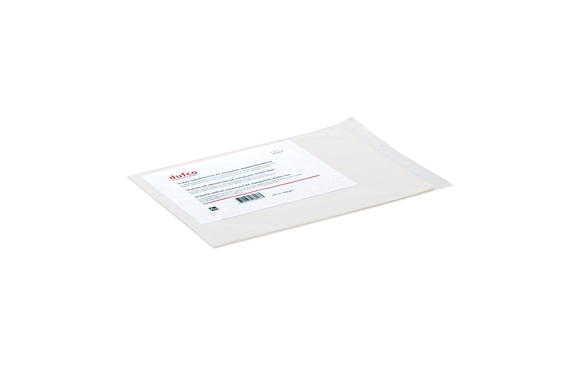 Dufco Klebefolie – permanent, transparent – 21,0 × 29,7 cm