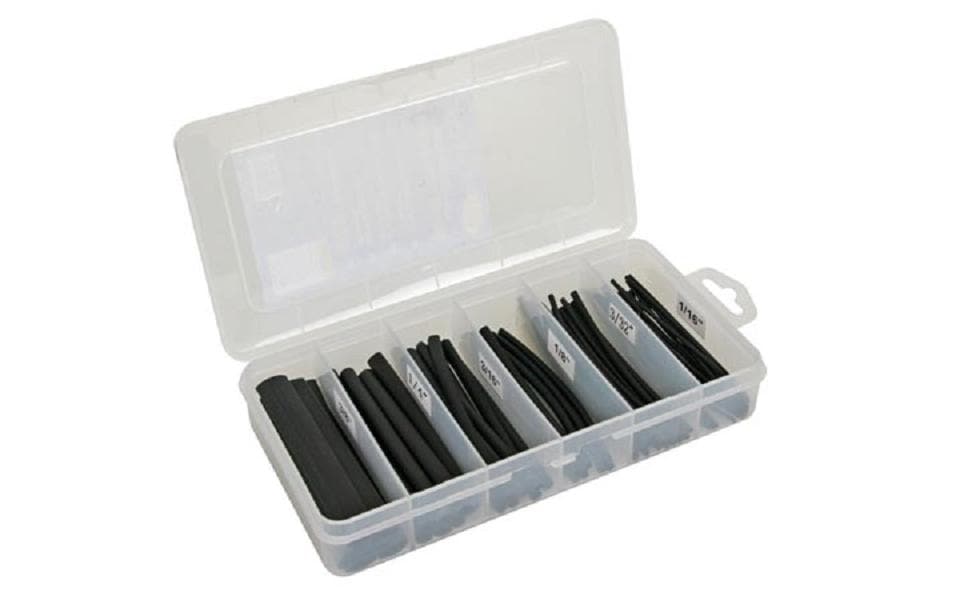 Velleman Schrumpfschlauch-Set, 85 Stk., Ø 12,7 mm, 10 cm – schwarz