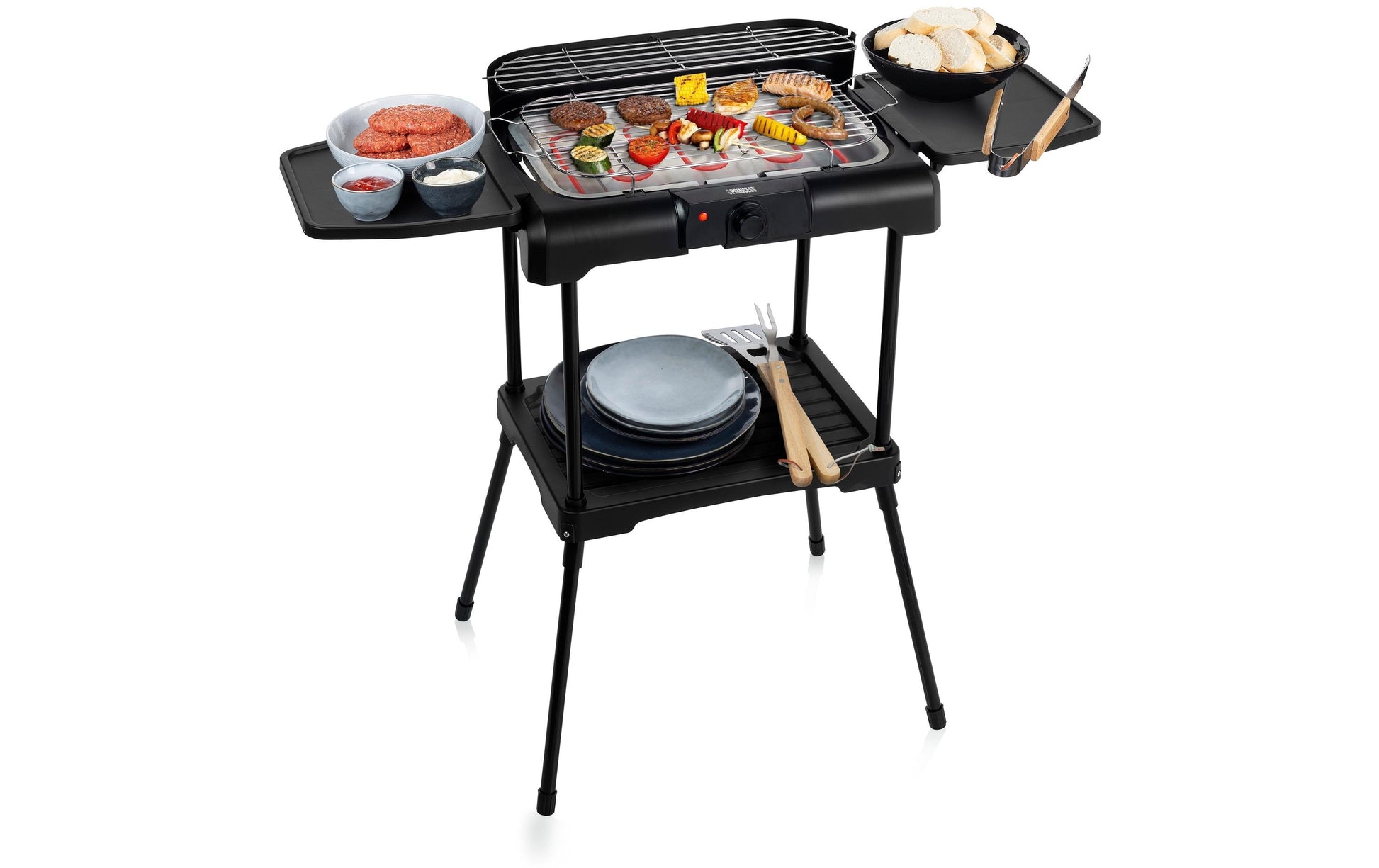 Princess Tischgrill 01.112250.01.001 – 40 × 24,5 cm, 2200 W – schwarz