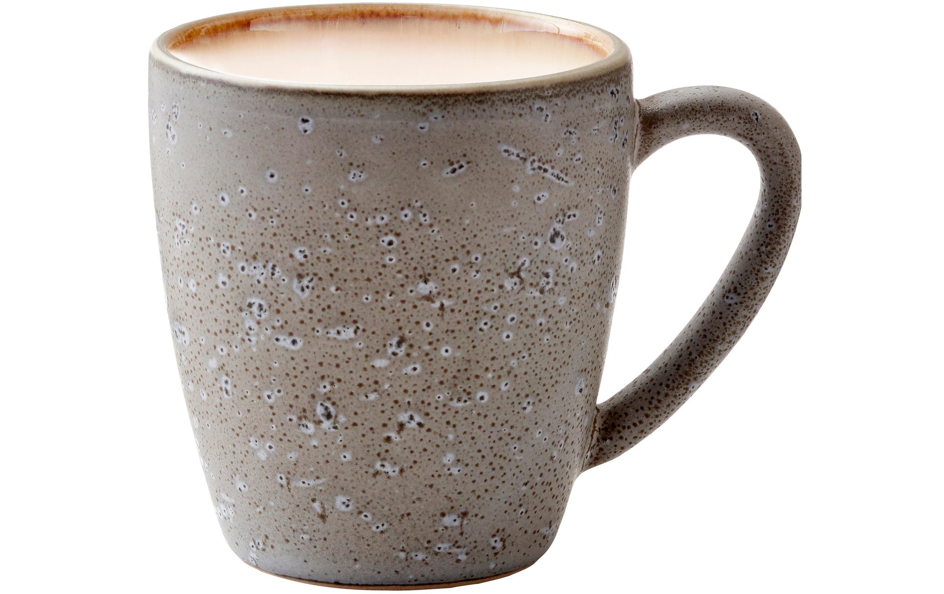 BITZ Kaffeetasse – 6er Set, 190 ml, Ø 6,8 cm, Steinzeug, Grau/Creme, spülmaschinenfest, mikrowellengeeignet